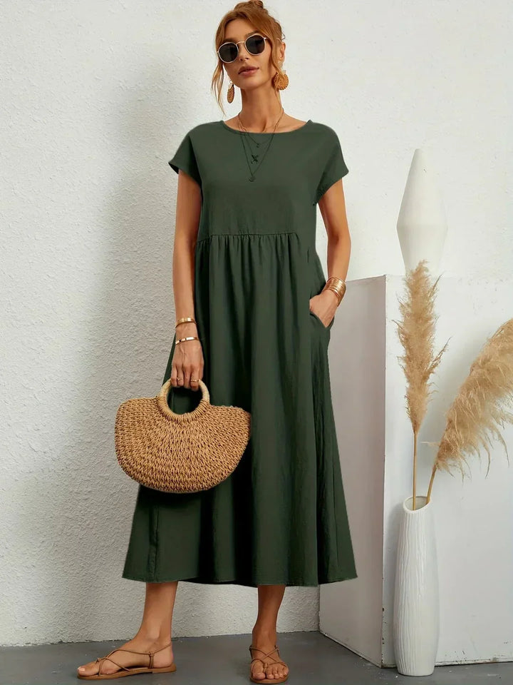 GABRIELLE™ - A Flowing Midi Dress with Timeless Elegance
