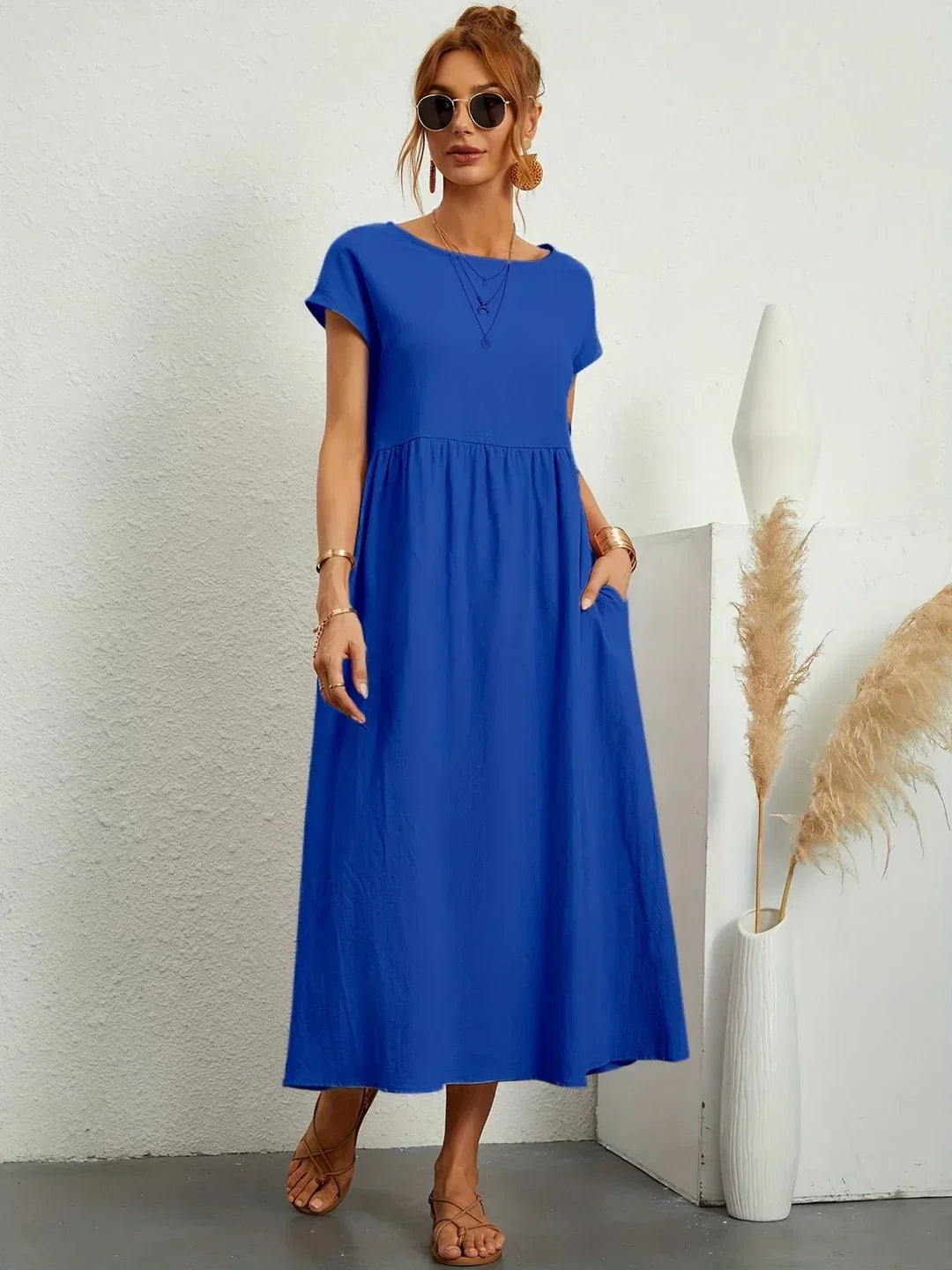 GABRIELLE™ - A Flowing Midi Dress with Timeless Elegance