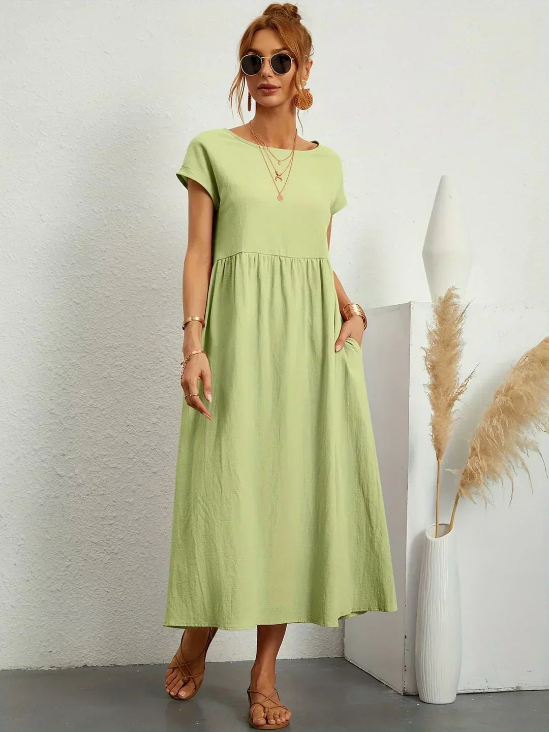 GABRIELLE™ - A Flowing Midi Dress with Timeless Elegance