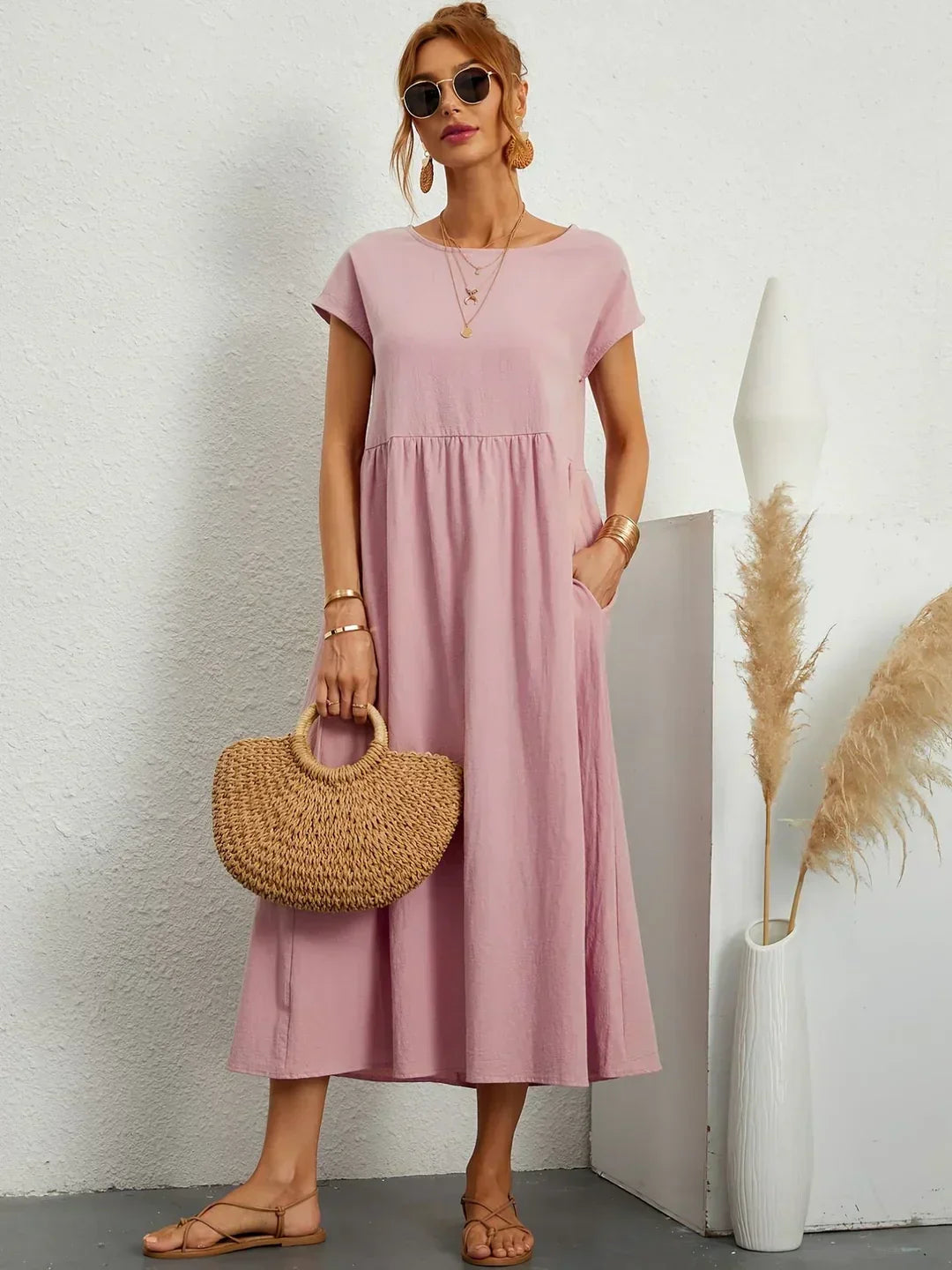 GABRIELLE™ - A Flowing Midi Dress with Timeless Elegance