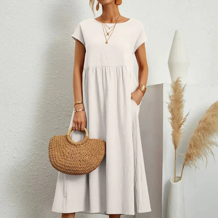 GABRIELLE™ - A Flowing Midi Dress with Timeless Elegance