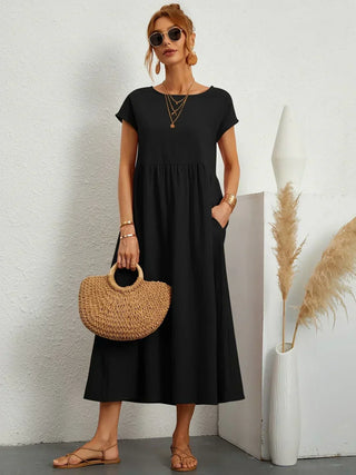 GABRIELLE™ - A Flowing Midi Dress with Timeless Elegance