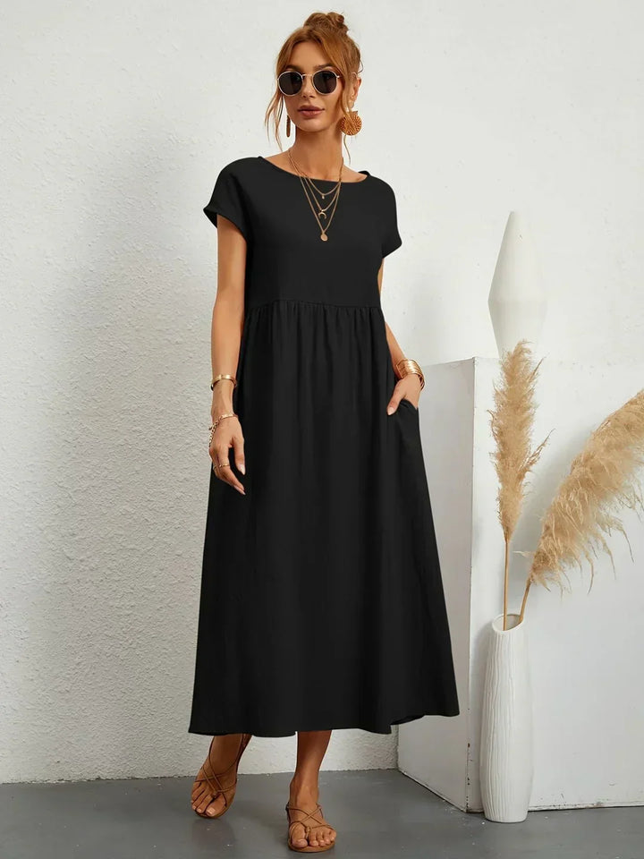 GABRIELLE™ - A Flowing Midi Dress with Timeless Elegance