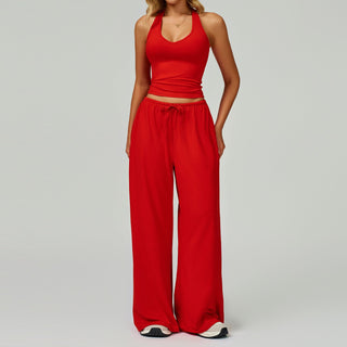 DINGDING™ - Casual Crop Tank Top and Wide-Leg Pants Set