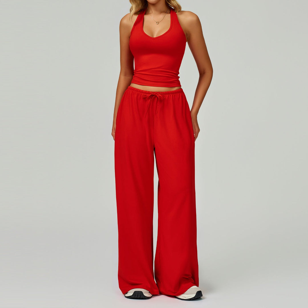 ARAYA™ - Casual Crop Tank Top and Wide-Leg Pants Set