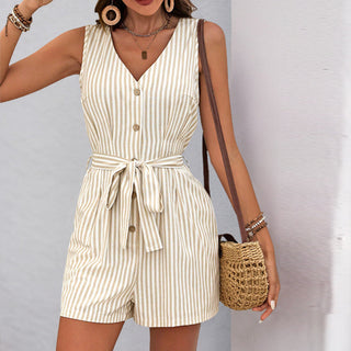 JAMILA™ - Lightweight Sleeveless Curvy Fit Tank Romper