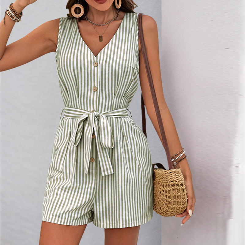 JAMILA™ - Lightweight Sleeveless Curvy Fit Tank Romper