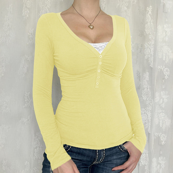 PALYA™ - Comfy V-Neck Long-Sleeve Top