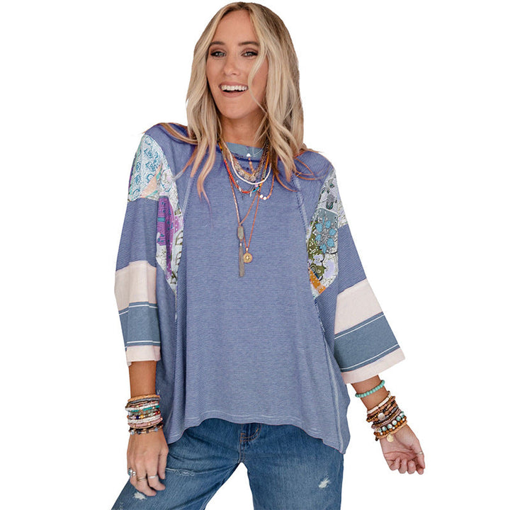 BAILEY™ - Lightweight Patchwork Batwing Top