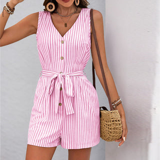 JAMILA™ - Lightweight Sleeveless Curvy Fit Tank Romper