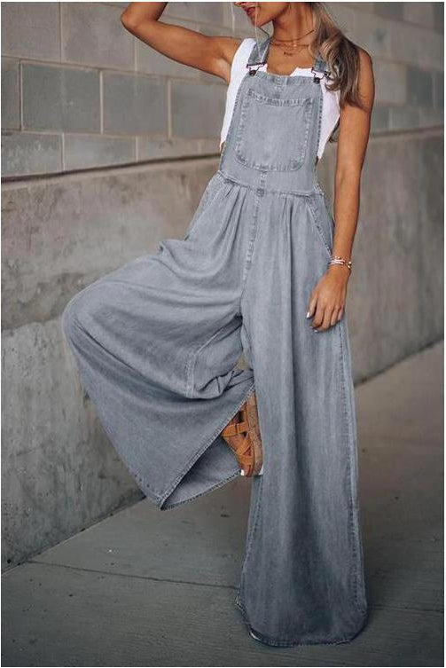 URA™ - Vintage Wide-Leg Fashion Jumpsuit
