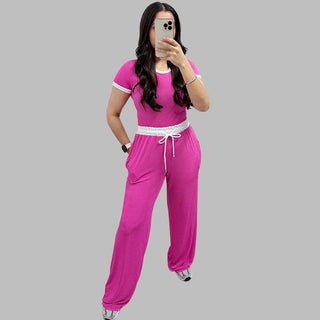 PLATU™ - Casual Short-Sleeve and Wide-Leg Pants Set