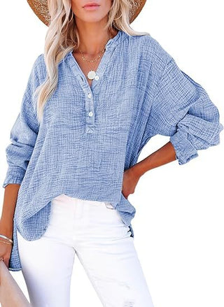 AYLA™ - Casual V-Neck Blouse