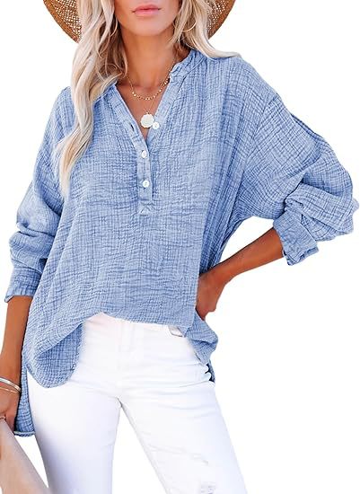 AYLA™ - Casual V-Neck Blouse