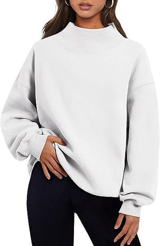 MARYLYN™ - Women's Oversized Long-Sleeve Turtleneck Pullover Sweatshirt