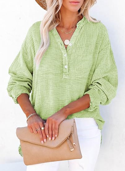 AYLA™ - Casual V-Neck Blouse