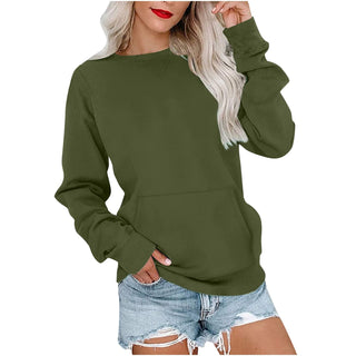 ERMA™ - Women's Lightweight Crewneck Hoodless Sweatshirt