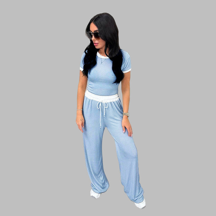 PLATU™ - Casual Short-Sleeve and Wide-Leg Pants Set