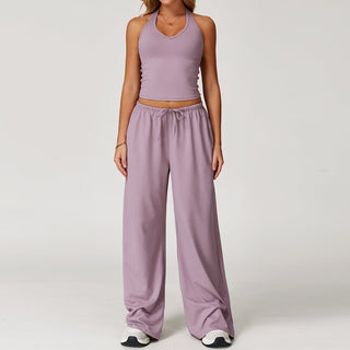 DINGDING™ - Casual Crop Tank Top and Wide-Leg Pants Set
