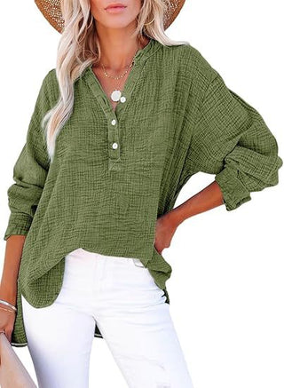 AYLA™ - Casual V-Neck Blouse