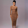 BENTE™ - Classy Bodycon Long-Sleeve Midi Dress