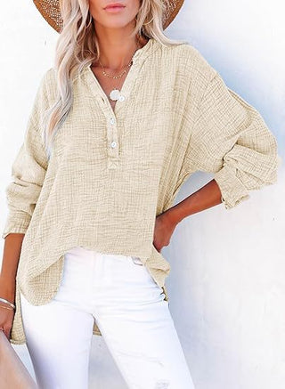 AYLA™ - Casual V-Neck Blouse