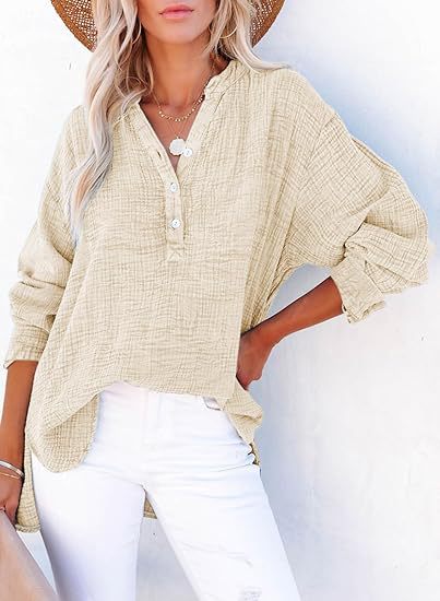 AYLA™ - Casual V-Neck Blouse