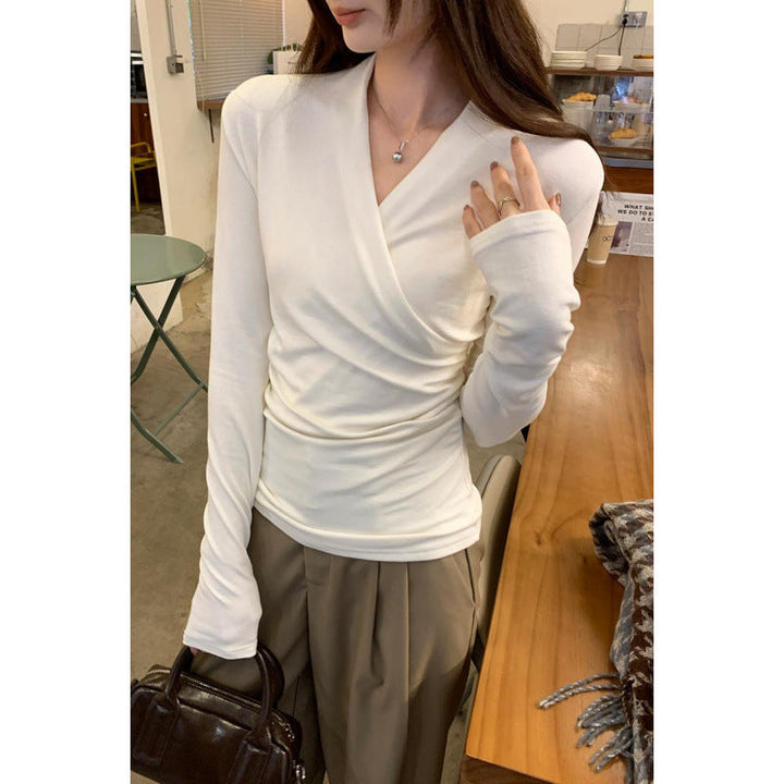 NICA™ - Simple Surplice Long-Sleeve Top Medium Length