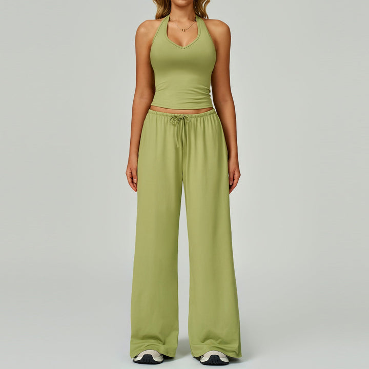 ARAYA™ - Casual Crop Tank Top and Wide-Leg Pants Set