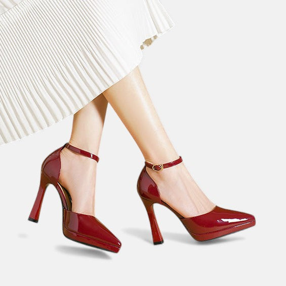 Evette™ | Leather Look Heels