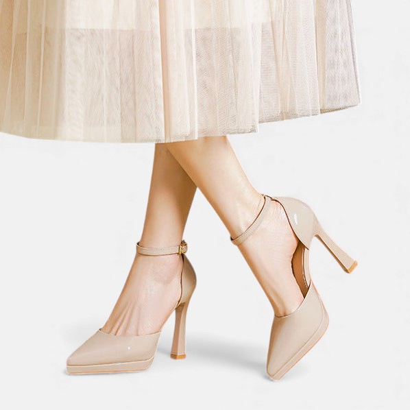Evette™ | Leather Look Heels
