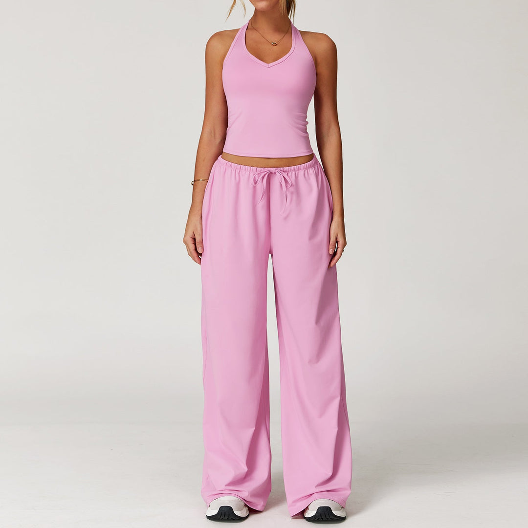 ARAYA™ - Casual Crop Tank Top and Wide-Leg Pants Set