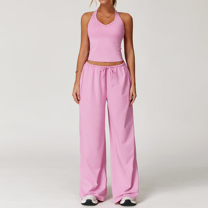 ARAYA™ - Casual Crop Tank Top and Wide-Leg Pants Set