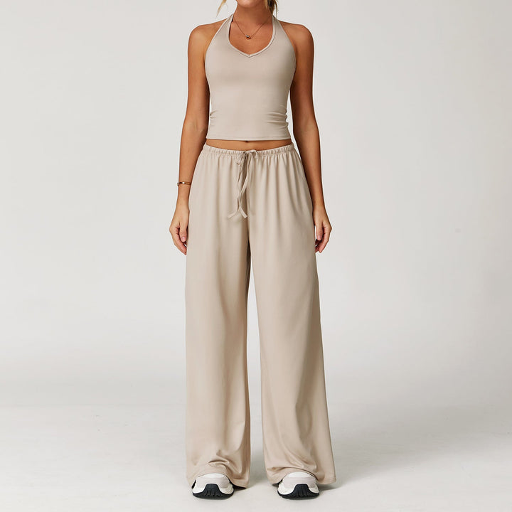 ARAYA™ - Casual Crop Tank Top and Wide-Leg Pants Set