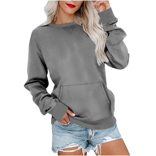 ERMA™ - Women's Lightweight Crewneck Hoodless Sweatshirt