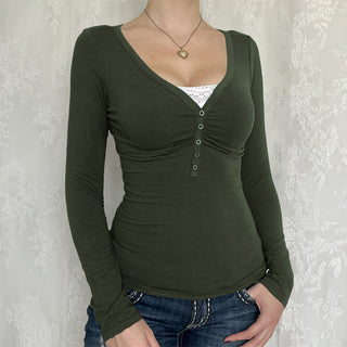PALYA™ - Comfy V-Neck Long-Sleeve Top