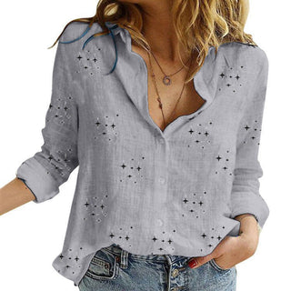 SANDRA™ - Classic Printed Blouse