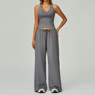 ARAYA™ - Casual Crop Tank Top and Wide-Leg Pants Set