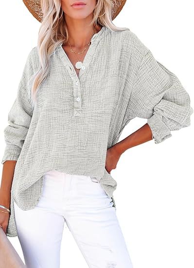 AYLA™ - Casual V-Neck Blouse