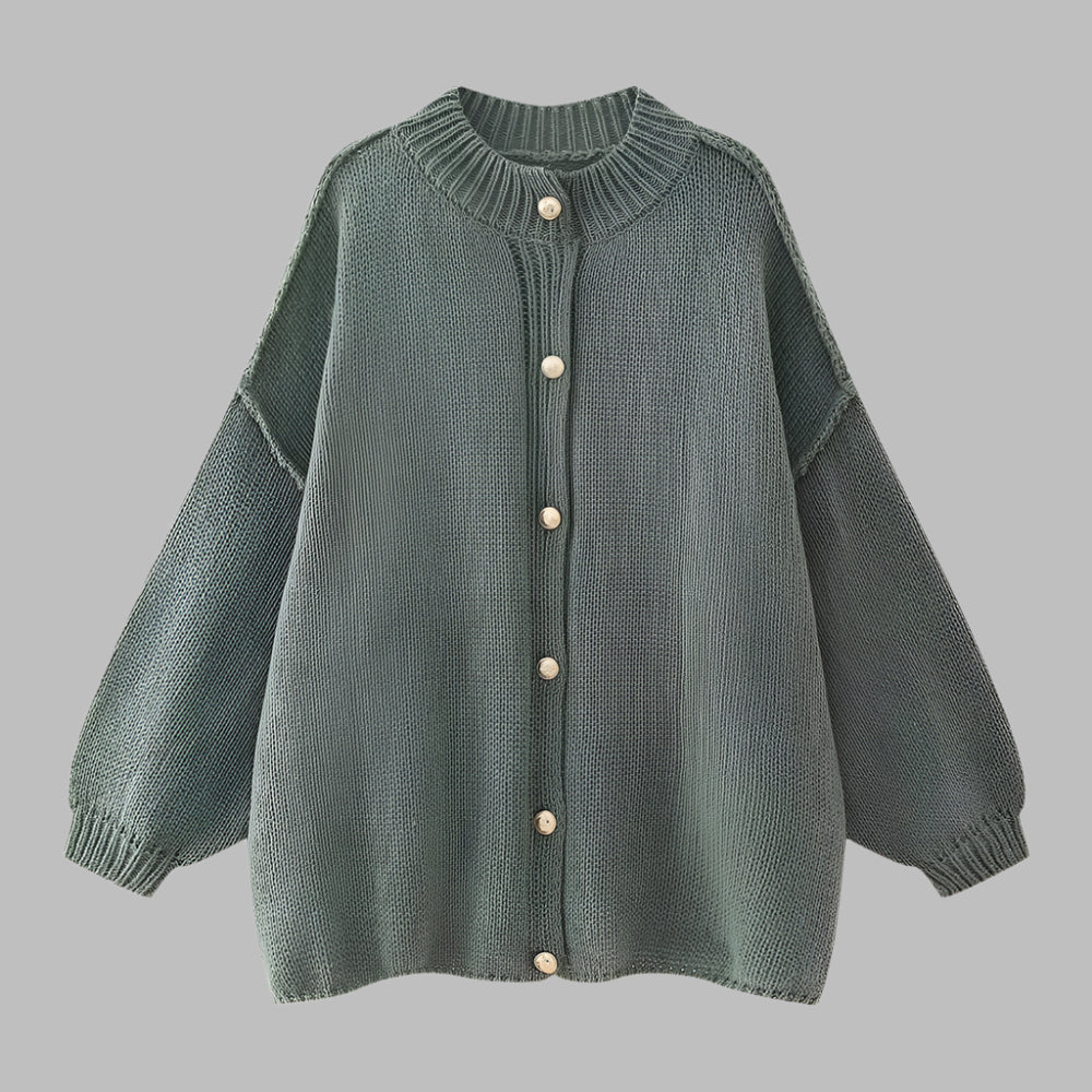 GANI™ - Classic Botton-Up Long-Sleeve Cardigan