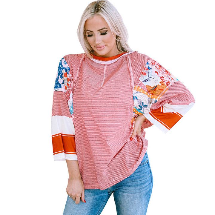 BAILEY™ - Lightweight Patchwork Batwing Top