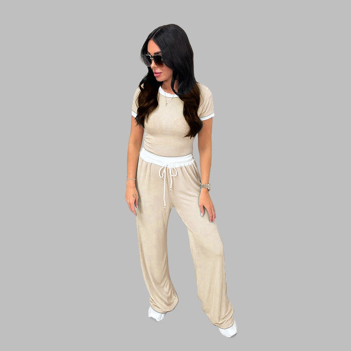 PLATU™ - Casual Short-Sleeve and Wide-Leg Pants Set