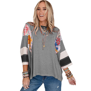 BAILEY™ - Lightweight Patchwork Batwing Top