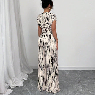 KENDI™ - Classy Wide-Leg Oblique Strap Jumpsuit