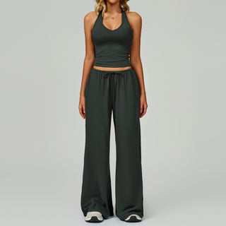 DINGDING™ - Casual Crop Tank Top and Wide-Leg Pants Set