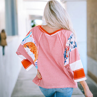 BAILEY™ - Lightweight Patchwork Batwing Top