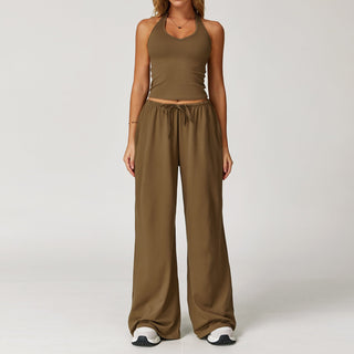 ARAYA™ - Casual Crop Tank Top and Wide-Leg Pants Set
