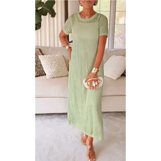 Elowira | Layered Cut-Out Maxi Dress Set