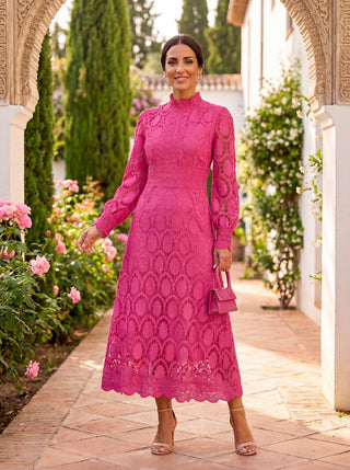 CLAIRE | Elegant Lace Maxi Dress with Long-Sleeves