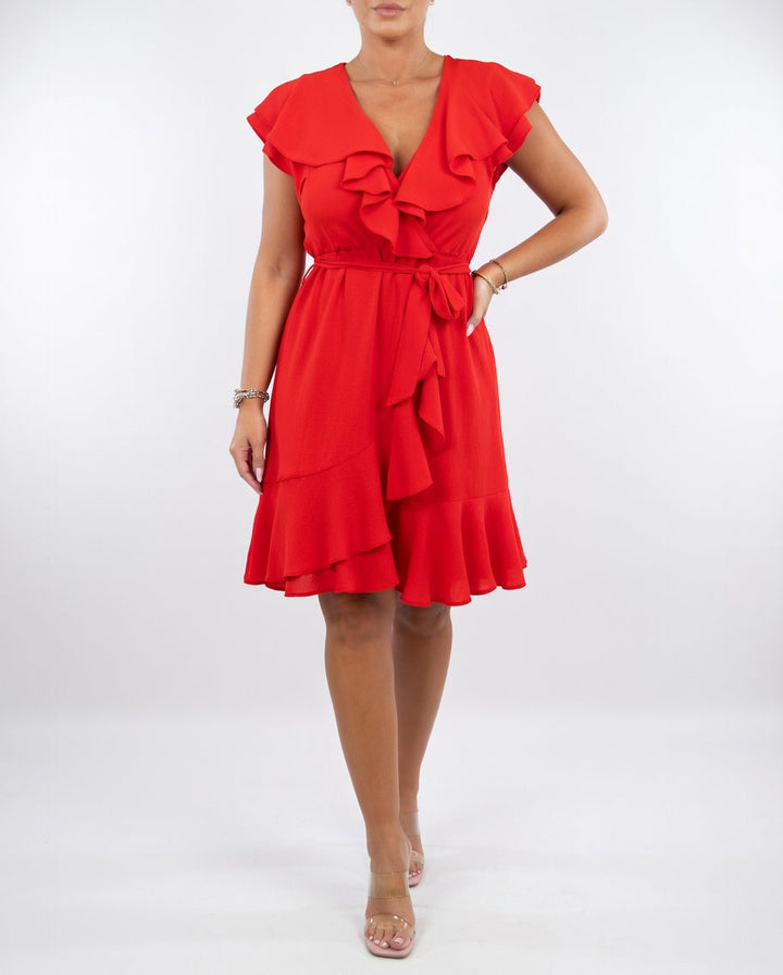 CÉLYANE | Elegant Flowing Black Wrap Dress